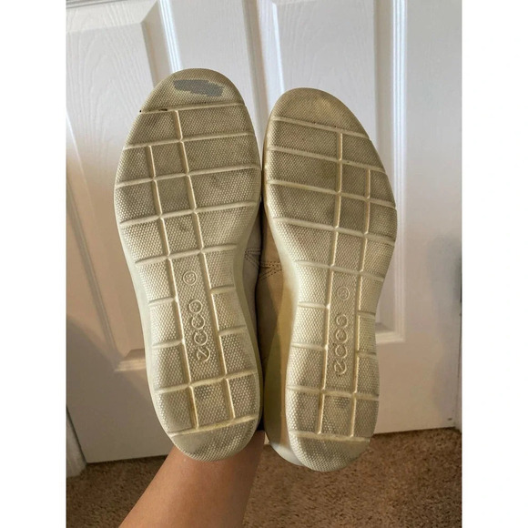 ECCO Felicia Slip-On Wedge Gravel/Gray Suede US 7-7.5 EU 38 Leather - Picture 7 of 12